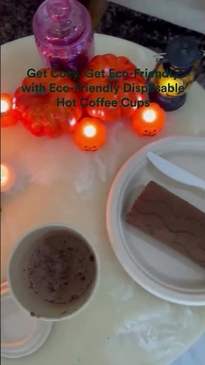 Fall Coffee Moments Go Green | EcoSoul Compostable Hot Cups #sustainableproducts