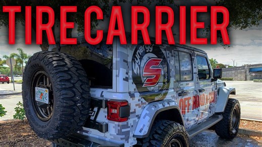 Motobilt tire carrier for Wrangler JL