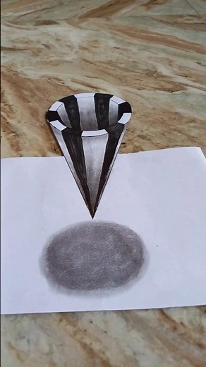 How to Draw a Realistic 3D Cone 🎨 | Easy Step-by-Step Tutorial for Beginners