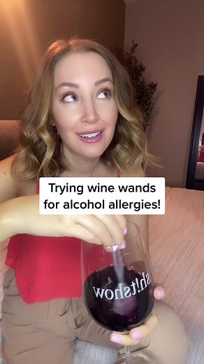 Reply to @pep135 Trying “The Wand” for alcohol intolerance! #wine #allergies #foryou #fyp #thewand #review #amazon #alcohol