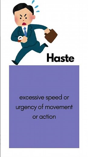 Haste definition #english #vocabulary #learnenglish #education #learning #englishlanguage