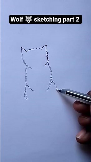 Anyone can try#Wolf#drawing#Art community#