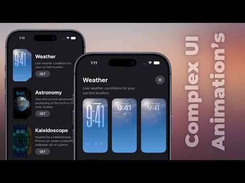 Complex UI: iOS Lock Screen UI Animations Using SwiftUI | Stacked Scrollview | Xcode
