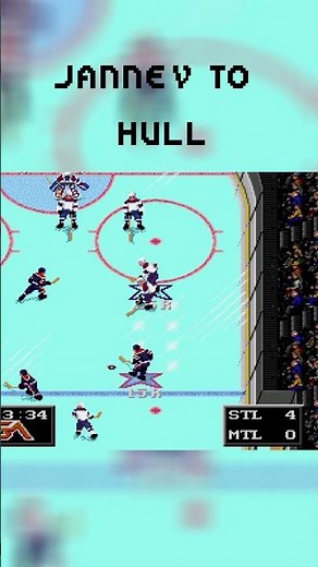 JANNEY'S IMPOSSIBLE PASS! 🤯 Brett Hull Buries One-Timer vs. Roy (NHL '94)