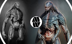 ZBrush Photoshop 2021制作概念的外星人全流程！