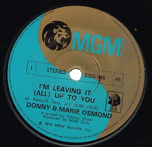 Donny & Marie Osmond - I'm Leaving It (All) Up To You