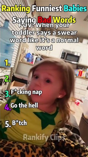 Ranking Funniest Babies Saying Bad Words 😂👶