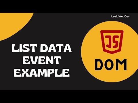 56. Event Delegation example with the Unordered List Data - DOM