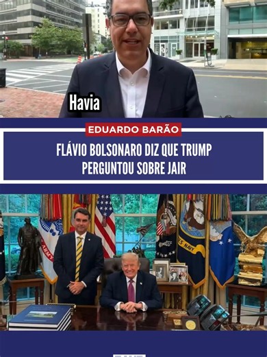FLÁVIO E TRUMP • O colunista e correspondente da BandNews FM nos EUA, Eduardo Barão, destacou que Flávio Bolsonaro se reuniu com Donald Trump na Casa Branca após um dia de expectativa e indefinição sobre a confirmação do encontro. A agenda foi liberada pelo Departamento de Estado dos Estados Unidos e a reunião aconteceu de forma reservada, sem divulgação oficial da Casa Branca. Segundo Flávio Bolsonaro, Trump perguntou sobre o ex-presidente Jair Bolsonaro e ouviu um pedido para que PCC e Comando