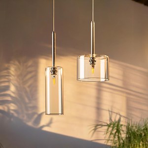 Clear Glass Pendant Lamp, Long Glass Ceiling Light, Kitchen Island Lamp, Commercial Spaces Glass Shade Lamp, Light Fixtures to Living Room - Etsy