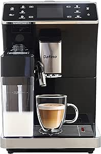 VACCU Dafino, full-automatic espresso machine, intelligent touch screen, with milk can, up to 8 beverage functions, stainless steel