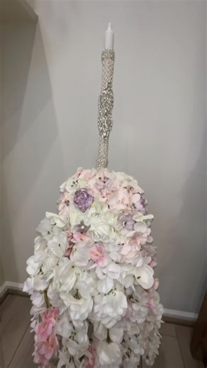 Dancing Candle with Pink & Lavender Hues