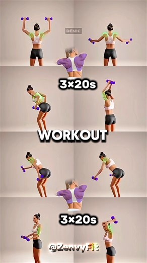 USA Girls Shoulder Workout 🔥 3x20 Sec Home Routine for Strong & Defined Shoulders 💪