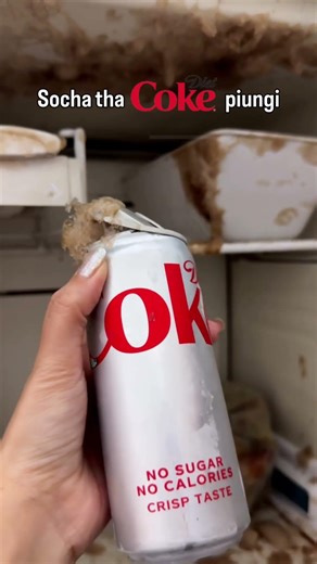 Diet Coke explosion in freezer 🤣