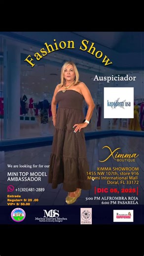 KapydermUSA on Instagram: "🌟 FASHION SHOW – MINI TOP MODEL & PRETEENS AMBASSADOR 2025 🌟 Welcome to our sponsor! Get ready to take your collections to the next level! ✨ This December 5th, the Lazos de Amor y Sonrisas Foundation presents the 2nd edition of the “Mini Top Model & Preteens Ambassador” Fashion Show, an event with a purpose that will select the new 2025 ambassador, who will represent the foundation in Miami. 💖 Who will be our next Ambassador? Models who promote the event on their so