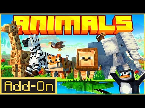 ANIMALS ADDON: 30+ New Animals Added to Minecraft Bedrock Survival