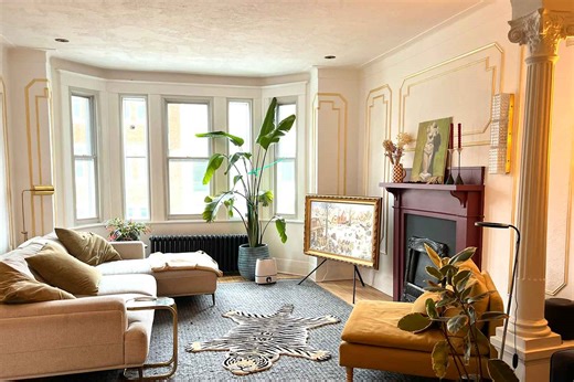 This 100-Year-Old Montreal Apartment Has Parisian Details — Plus Bold, Unexpected Color