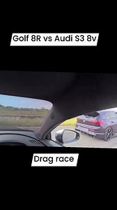 Golf 8R takes on Audi S3 8v2.. Audi S3 has a down pipe and file same as the 8R.. lets see who takes this one #reels #cars #trending #dragrace | Glen On Cars