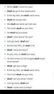 Sentences of 'shall'#mastering its usage and speak english confidently#grammar#shorts.