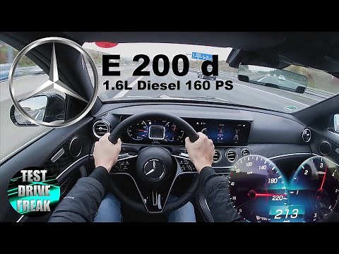 2020 Mercedes Benz E 200 d 160 PS TOP SPEED AUTOBAHN DRIVE POV