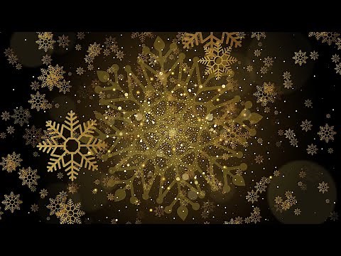 Golden Snowflakes Tunnel 1 Hour Cozy Winter Loop/ Calming Screensaver