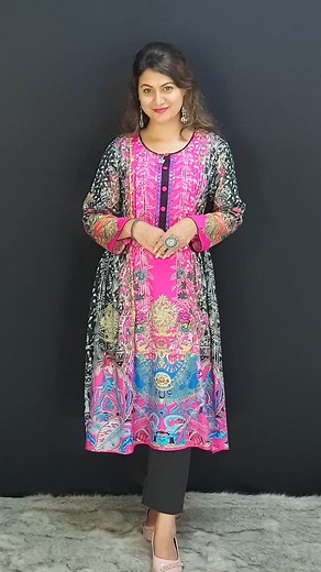 3.7K views · 30 reactions | Dressing up in vibrant hues! Embracing the art of digital prints with these classic kurtis. ✨ #ColorfulChic #digitalprintfashion #classickurtis #abfashionmaker #myabfashionmaker | AB Fashion Maker | Facebook