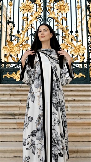 RAM26 GRACE PRINT ABAYA#Qabeela#RAM26#GracePrintAbaya#RamadanSale#Modest Luxury