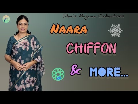 ✨Naara Chiffon & more @ Devi's Maguva Collections||7396841375 #saree