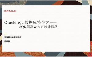 【Oracle 公益课堂 】19c SQL 隔离 & 实时统计信息