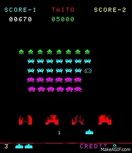 SPACE INVADERS on Make a GIF