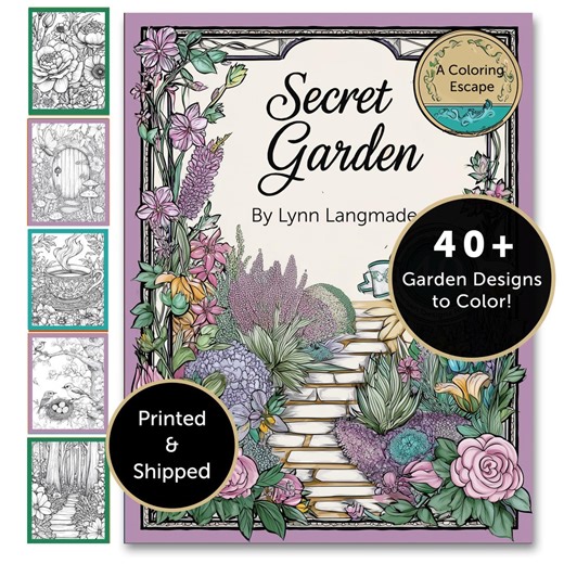 Secret Garden Coloring Book for Adults – 40 Nature Scenes for Stress Relief and Relaxation - Etsy