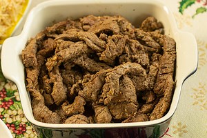 Steak Gyros with Mediterranean Rice