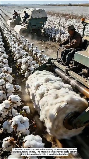 How Cotton Is Harvested by Machines | Modern Agriculture Technology