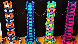 5.6K views · 127 reactions | The Most Satisfying Domino Chain Reactions | Hevesh5 | Facebook