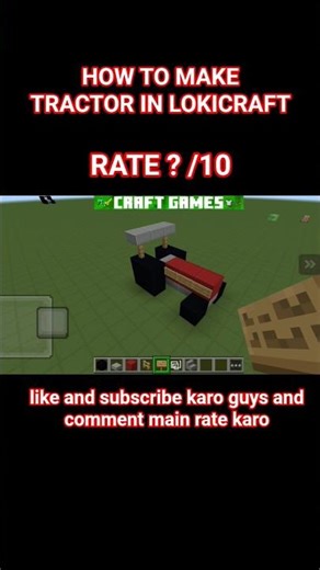 HOW TO MAKE TRACTOR IN LOKICRAFT🔥||#viral #minecraft #lokicraft #shorts