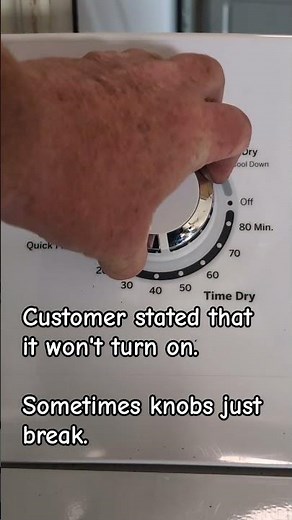 Bad knob. GE dryer won't start problem. #dryer #oddlysatisfying #diy