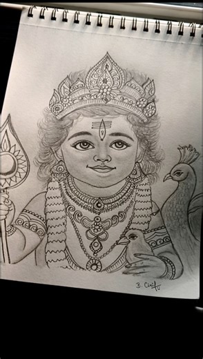 Kaakum Vadivel Murugan Drawing💙✨🦚#shorts #shortvideo #art #drawing #trending #viral #murugan #love