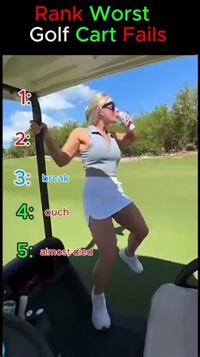 Ranking the Funniest Golf Cart Fails Ever 😂#FunnyFails #GolfFails #HilariousMoments #FailCompilation