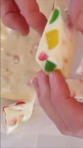 Homemade NOUGAT CANDY 😋 So YUMMY 😍 #food #christmas #candy #recipe