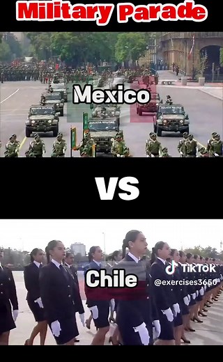 Chile vs Mexico: Celebrating Women's Military Parade
