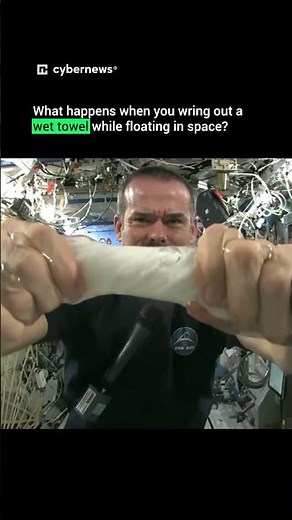 This famous clip of Chris Hadfield wringing out a wet towel in space resurfaced after 13 years.