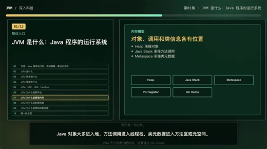 JVM 深入教程：从运行入口到内存、类加载与 GC 原理