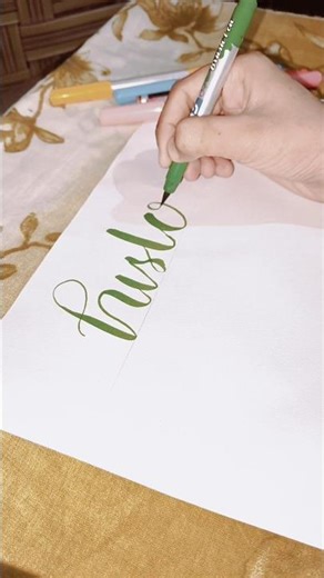 How to write history with brush pen🖌️🖊️. Comment your name ✨✍️#comment #likeandsubscribe #viralvideo