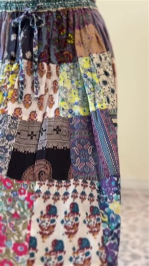 Patchwork Bohemian Maxi Skirt 100% Cotton India Made Tiered Long Skirt Festival Gypsy Hippie Style Boho Summer Skirt for Women - Etsy
