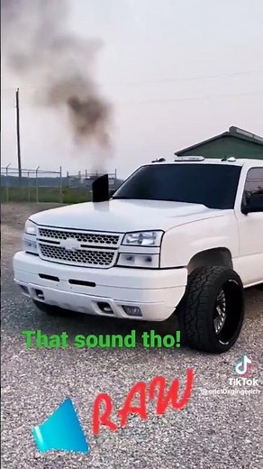 Cammed & Tuned Duramax Rollin' Coal out of Hood Stack Truck Chevy GMC Silverado Sierra