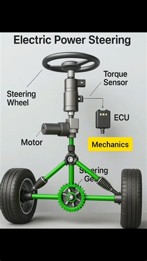 Electrical steering system components #automotive #mechanic | Mechanics And Electricity