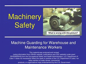 Machinery Safety - SlideServe