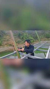 The bamboo house frame is now complete. #diy #countrylife #outdoors