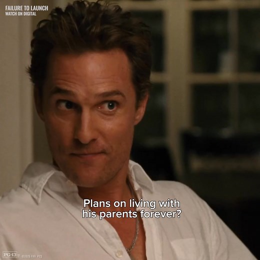 Why move out when she can move in? Matthew McConaughey, Sarah Jessica Parker, and Kathy Bates star in Failure to Launch. | Paramount Home Entertainment