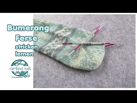Learn to knit a boomerang heel - instructions - knitting socks made easy!